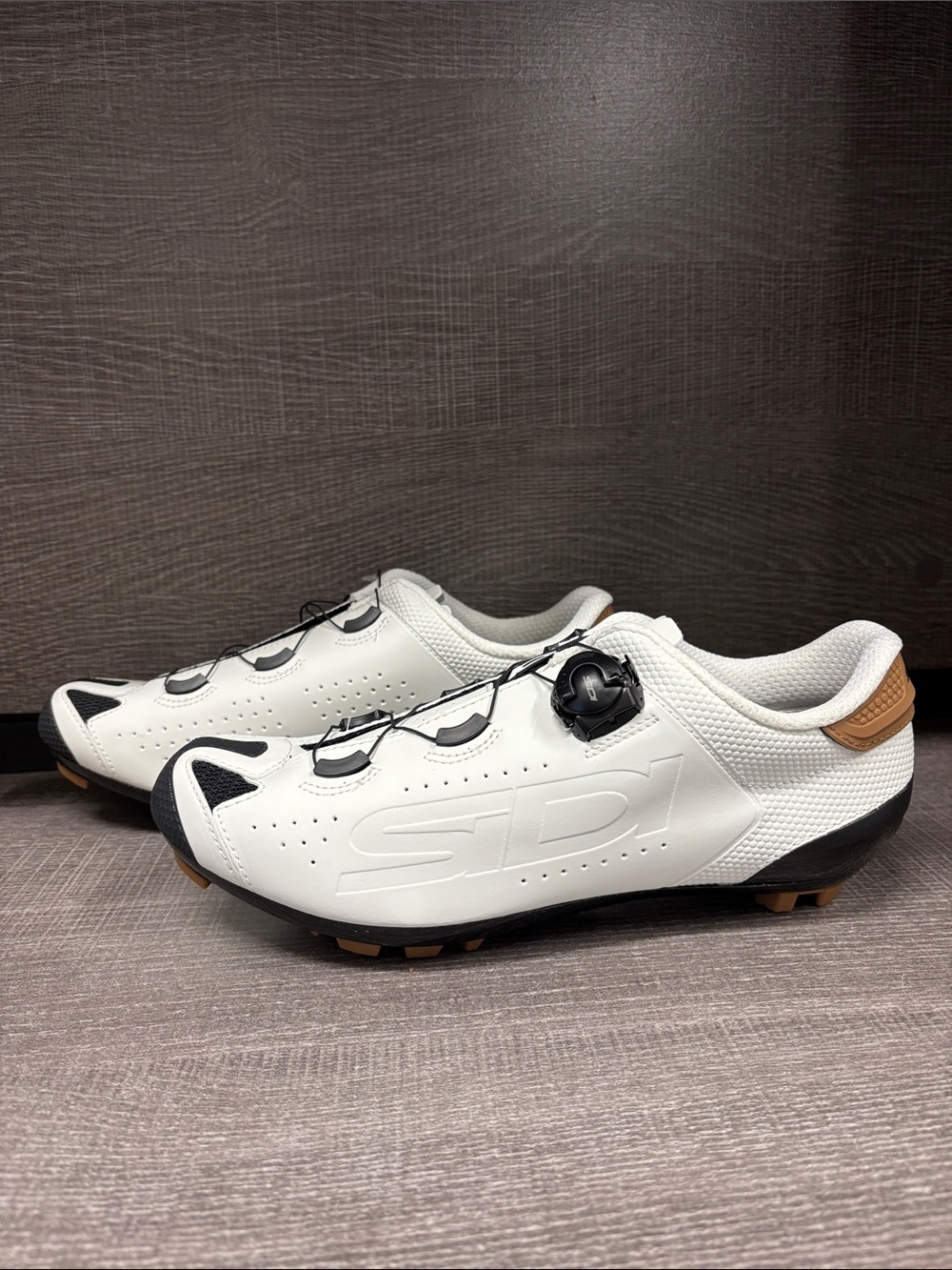 Men's Sidi Dust Gravel Shoes (White/Black) - US 10.4/EUR 45